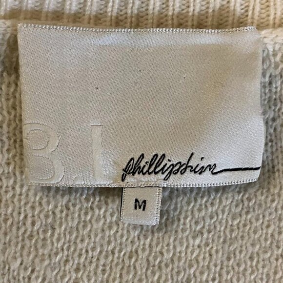 3.1 Phillip Lim Women's Ivory Floral Wool Cashmere Blend Contrast Sweater Size M - Picture 6 of 13